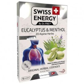 Противопростудное средство для детей Swiss Energy Herbal Lozenges Blister 20 herbs + Eucalyptus and Menthol 12 herbal lozenges (