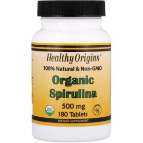 Спирулина Healthy Origins Spirulina (Organic) 500 mg 180 Tabs (868474)