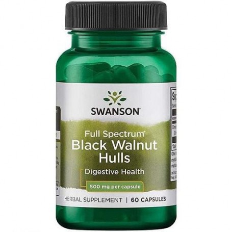 Черный орех Swanson Full Spectrum Black Walnut Hulls 500 mg 60 Caps (876473)