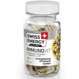 Натуральная добавка для иммунитета Swiss Energy IMMUNOVIT Echinacea+Propolis+Vitamin C+Zn 30 Caps (1465934)