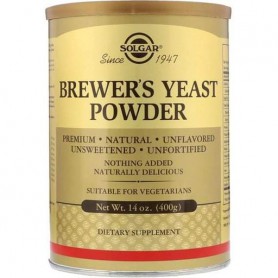 Пивные дрожжи Solgar Brewer's Yeast Powder 14 oz 400 g /13 servings/ (855209)