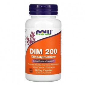 Антиоксидант NOW Foods DIM 200 with Calcium D-Glucarate 90 Veg Caps (972552)