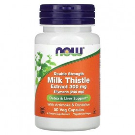 Расторопша NOW Foods Silymarin Milk Thistle 300 mg 50 Veg Caps (862732)