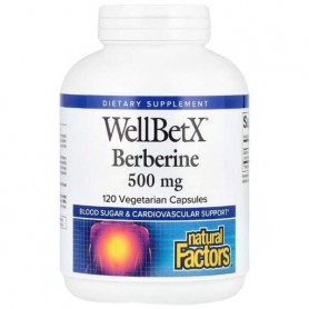 Барбарис Natural Factors WellBetX Berberine 500 mg 120 Veg Caps (1387180)