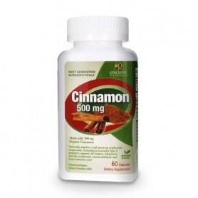 Корица Genceutic Naturals Cinnamon, 500 мг, 60 капсул