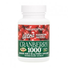 Комплекс с ультра клюквой NaturesPlus Ultra Maximum Potency Cranberry с медленным высвобождением, 1000 мг, 180 таблеток