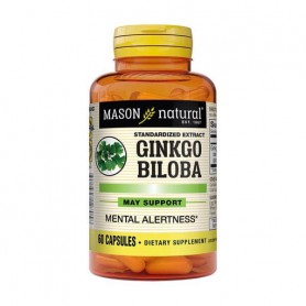 Гинкго билоба экстракт Mason Natural Ginkgo Biloba, 60 гелевых капсул.