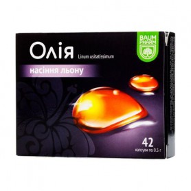Масло семян льна Baum Pharm Linum Usitatissimum 0.5 г, 42 капсулы
