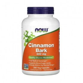 Кора корицы NOW foods Cinnamon Bark 600 мг, 240 капсул