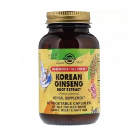 Экстракт корня женьшеня Solgar Korean Ginseng Root Extract, 60 капсул