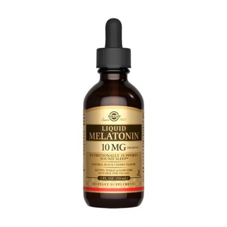 Мелатонин Solgar Liquid Melatonin Natural Black Cherry Flavor со вкусом черешни, 10 мг, в каплях, 59 мл