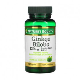 Гинкго билоба Nature's Bounty Ginkgo Biloba 120 мг, 100 капсул