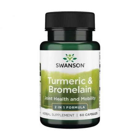 Куркума и бромелайн Swanson Full Spectrum Turmeric &amp Bromelain, 60 капсул