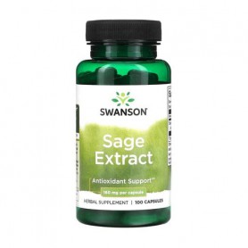 Экстракт шалфея Swanson Sage Extract 160 мг, 100 капсул