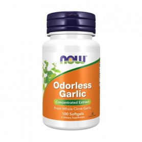 Экстракт чеснока NOW Foods Odorless Garlic без запаха, концентрированный, 100 капсул
