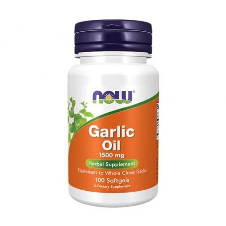 Масло чеснока Now Foods Garlic Oil 1500 мг, 100 капсул