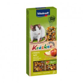 Крекер для грызунов Vitakraft Kracker с зерном и фруктами, 2 шт