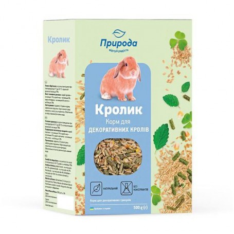 Корм для кроликов Природа Кролик, 500 г