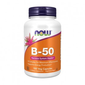 Комплекс B-50 NOW foods B-50, 100 капсул