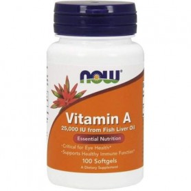 Витамин A NOW Foods Vitamin A 25,000 IU 100 Softgels (862795)