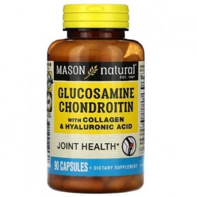 Препарат для суставов и связок Mason Natural Glucosamine Chondroitin With Collagen &amp Hyaluronic Acid 90 Caps (875211)