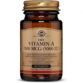 Витамин A Solgar Vitamin A 5000 IU 1500 mcg 100 Tabs (968360)