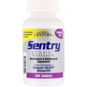 Витаминно-минеральный комплекс 21st Century Sentry Senior, Multivitamin &amp Multimineral Supplement, Women's 50+ 100 Tabs (8667