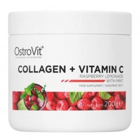 Хондропротектор (для спорта) OstroVit Collagen And Vitamin C 200 g /20 servings/ Raspberry Lemonade Mint (857372)