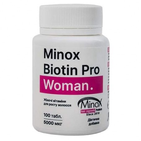 Комплекс для волос MinoX Biotin Pro Woman 5000 mcg 100 Tabs (1443716)