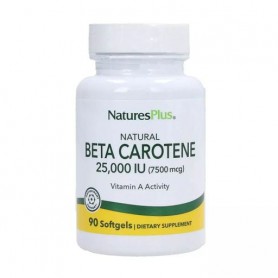 Бета-каротин NaturesPlus Beta Carotene 25000 МЕ, 90 гелевых капсул