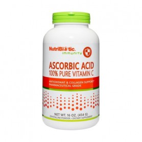 Аскорбиновая кислота NutriBiotic Ascorbic Acid с биофлавоноидами в порошке, 454 г