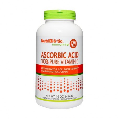 Аскорбиновая кислота NutriBiotic Ascorbic Acid с биофлавоноидами в порошке, 454 г