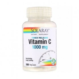 Витамин С Solaray Time Release Vitamin C Двухфазное высвобождение 1000 мг, 100 капсул