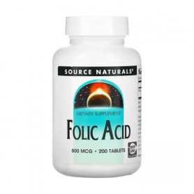Фолиевая кислота Source Naturals Folic Acid 800 мкг, 200 таблеток