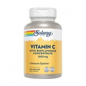 Витамин C с концентратом биофлавоноидов Solaray Vitamin C, 1000 мг, 100 вегетарианских капсул