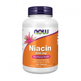 Ниацин NOW foods Niacin 500 мг, 250 таблеток