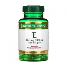 Витамин E Nature's Bounty E 450 мг (1000 МЕ), 60 гелевых капсул