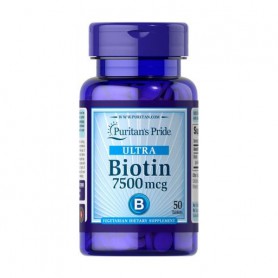 Биотин Puritan's Pride Biotin 7500 мкг, 50 таблеток
