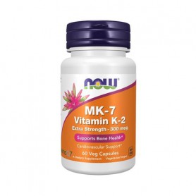 Витамин K2 NOW foods MK-7 Vitamin K-2 Extra Strength MK-7, 300 мкг, 60 капсул
