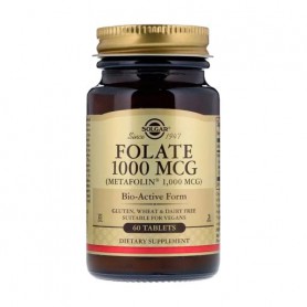 Фолиевая кислота Метафолин Solgar Folate 1000 мкг Metafolin 1000 мкг, 60 таблеток