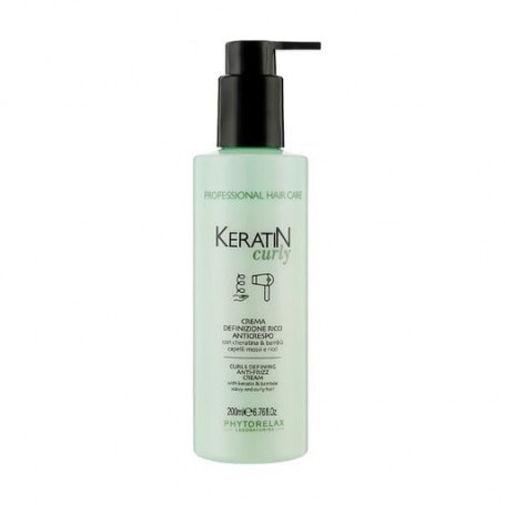 Крем Phytorelax Laboratories Keratin Curly Curls Defining Anti-Frizz Cream для вьющихся волос, 200 мл