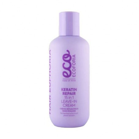 Несмываемый крем для волос Ecoforia Hair Euphoria Keratin Repair 15in1 Кератиновое восстановление, 200 мл