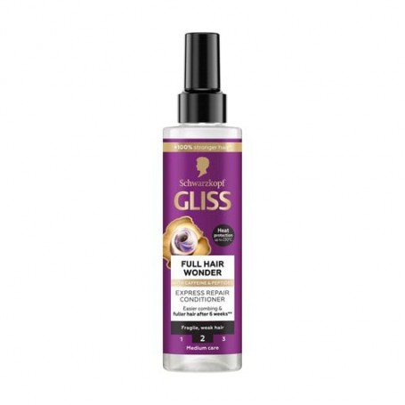 Кондиционер-спрей Gliss Kur Full Hair Wonder Wonder Express Repair Conditioner для ломких и ослабленных волос, 200 мл