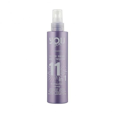 Мультиспрей мгновенного действия 11 в 1 для блондинок You Look Professional Silver Shine Anti Yellow 11 in 1 Multiaction Spray, 