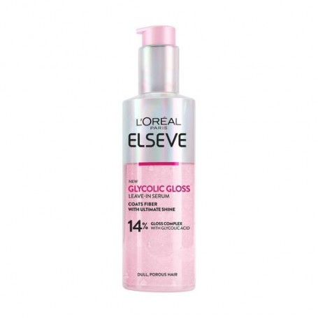 Несмываемая сыворотка L'Oreal Paris Elseve Glycolic Gloss для придания блеска и смягчения волос, 150 мл