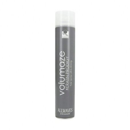 Лак для волос Allwaves Volumaze Keratin Prodigy Hair Spray Ultra Strong ультрасильной фиксации, с кератином, 750 мл