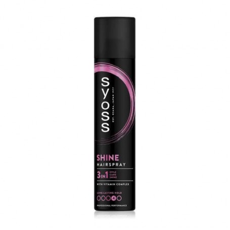 Лак для волос SYOSS Shine Hairspray фиксация 4 (экстрасильная), 300 мл