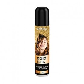 Лак для волос Venita Gold Spray с золотой пылью, 75 мл
