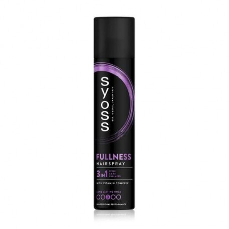 Лак для волос SYOSS Fullness Hairspray 3 в 1, фиксация 3 (сильная), 300 мл