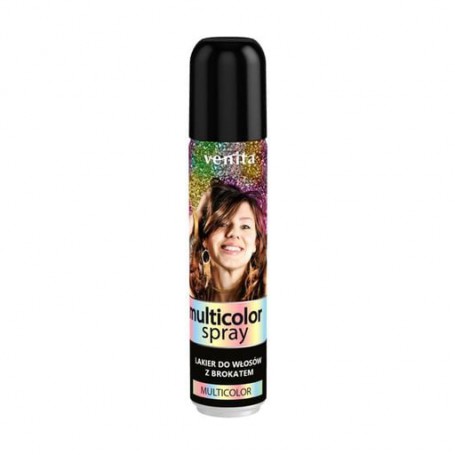 Лак для волос Venita Multicolor Spray с разноцветными блестками, 75 мл